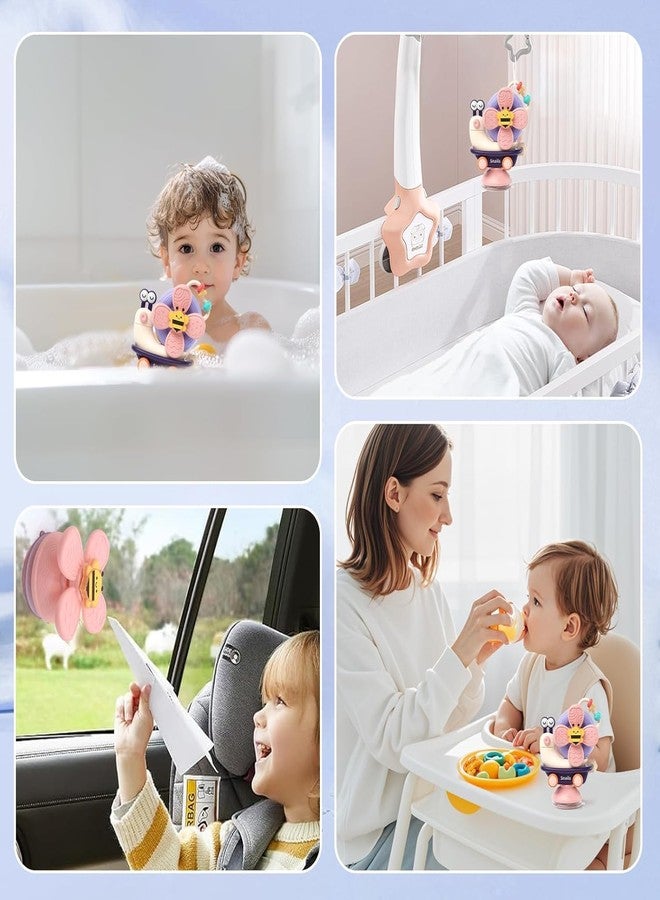 Storio 5-in-1 Suction Spinster Windmill Toy - Blue | Interactive Baby Toy for Bath & Play | Sensory Suction Cups Toy for Toddlers | Early Skill Development - Image 3